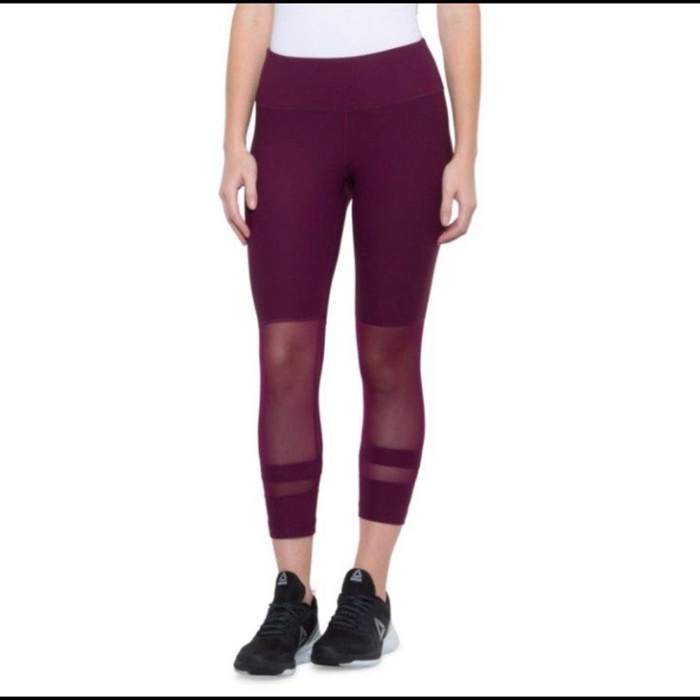 NEW 90 Degree By Reflex Mesh Capri Ruby Color